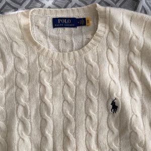 Ralph Lauren Cream Cable Knit Sweater